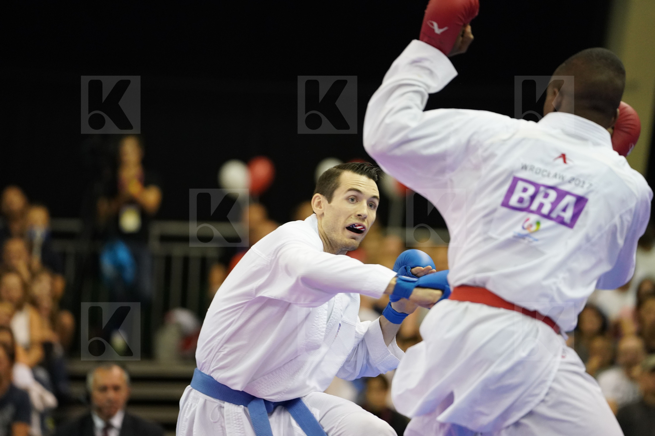 Brazil bronze match Male Kumite -75kg Scott Thomas USA Verissimo Hernanit